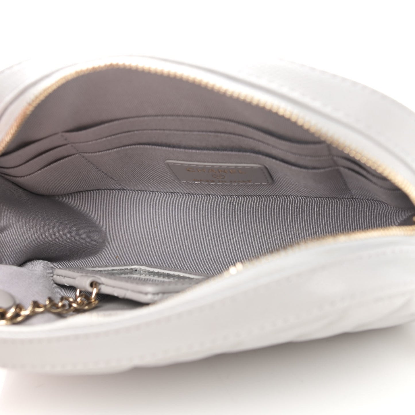 Caviar Quilted Camera Case Grey