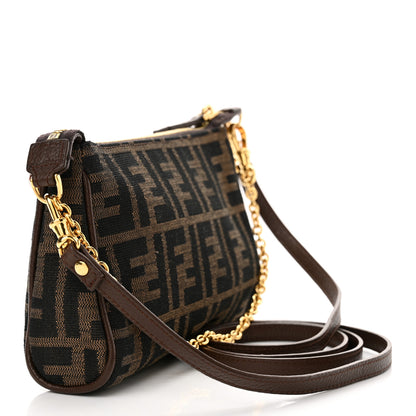 Fendi Zucca Vitello Elite Mini Pouch Crossbody Tobacco 3 of 14