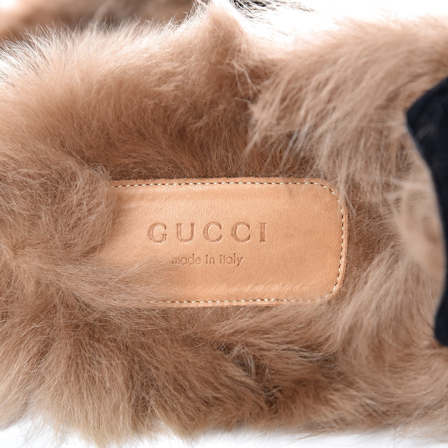 Gucci Velvet Fur Womens Princetown Slippers 39.5 Black 5 of 8