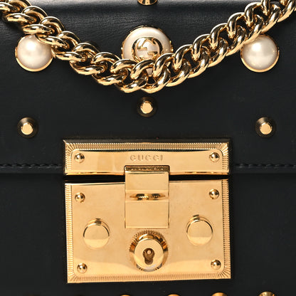 Gucci Calfskin Studded Small Padlock Shoulder Bag Black 8 of 12