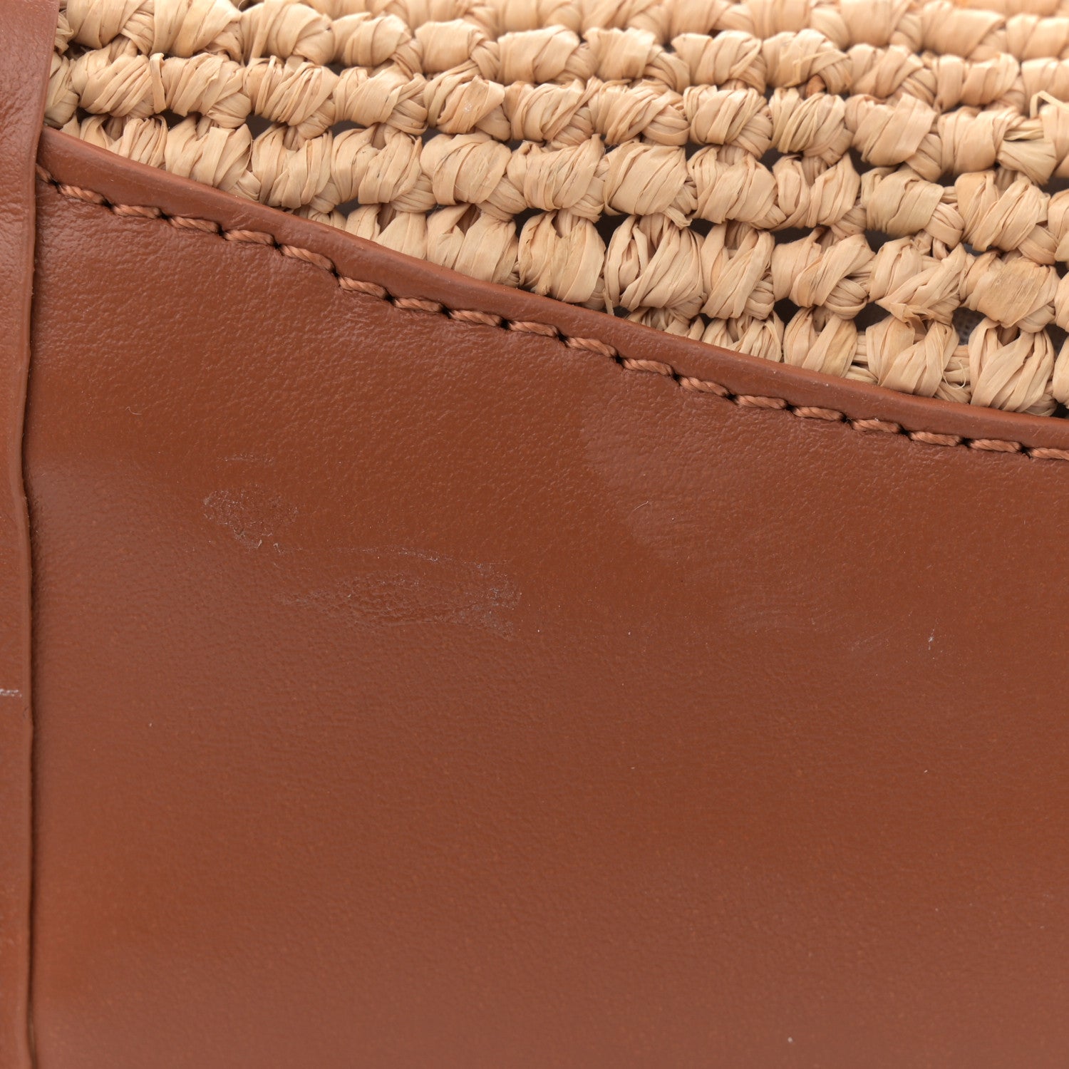 Christian Louboutin Raffia Calfskin Mini By My Side Tote Natural Cuoio 13 of 14