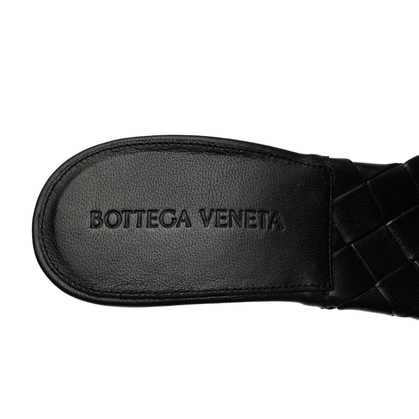 Nappa Maxi Intrecciato Lido Mule Sandals 37 Black