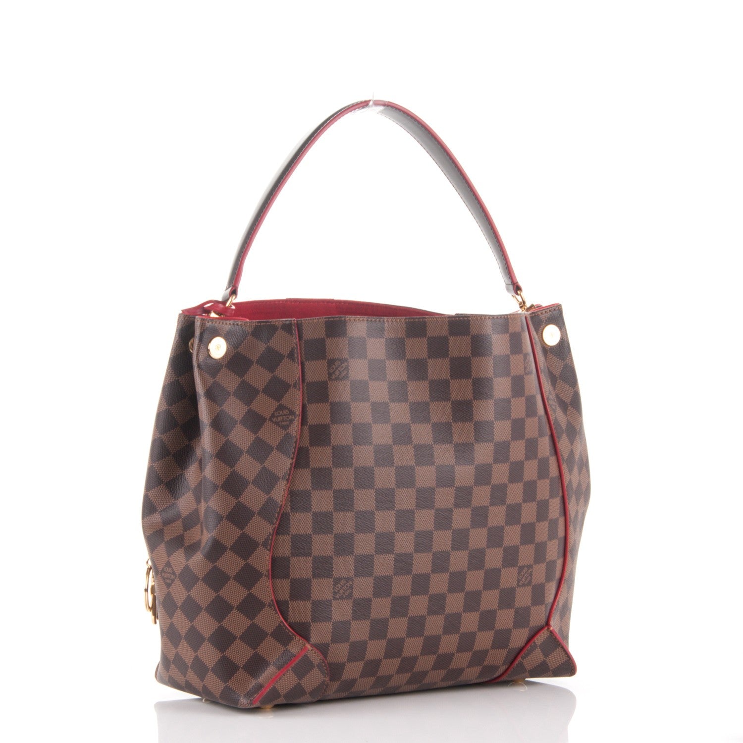 Louis Vuitton Damier Ebene Caissa Hobo Cherry 3 of 7
