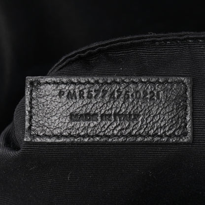 Saint Laurent Lambskin Quilted Medium Loulou Puffer Monogram Chain Satchel Black 7 of 13