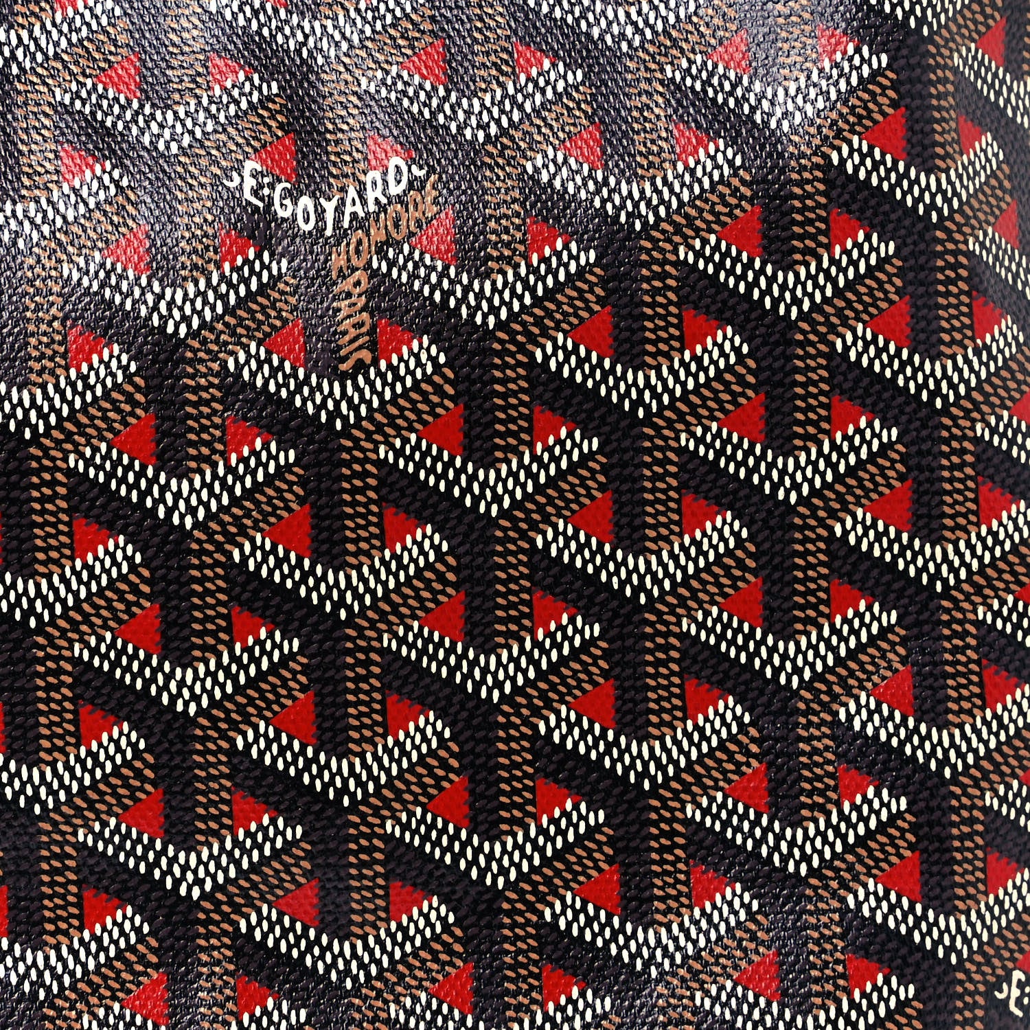 Goyard Goyardine Saint Louis Claire Voie GM Black Red 5 of 9