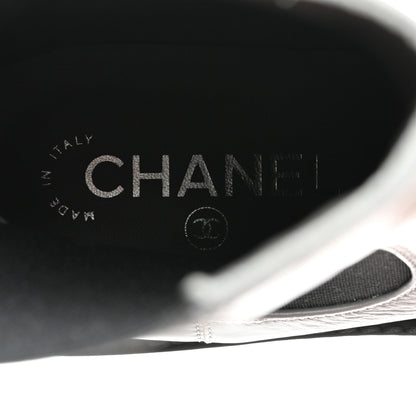 Chanel Crumpled Calfskin Patent Cap Toe Short Boots 39 Dark Grey Black 6 of 9