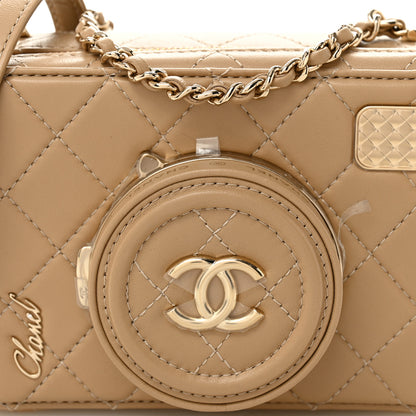 Chanel Lambskin Quilted Coco Click Bag Dark Beige 8 of 11