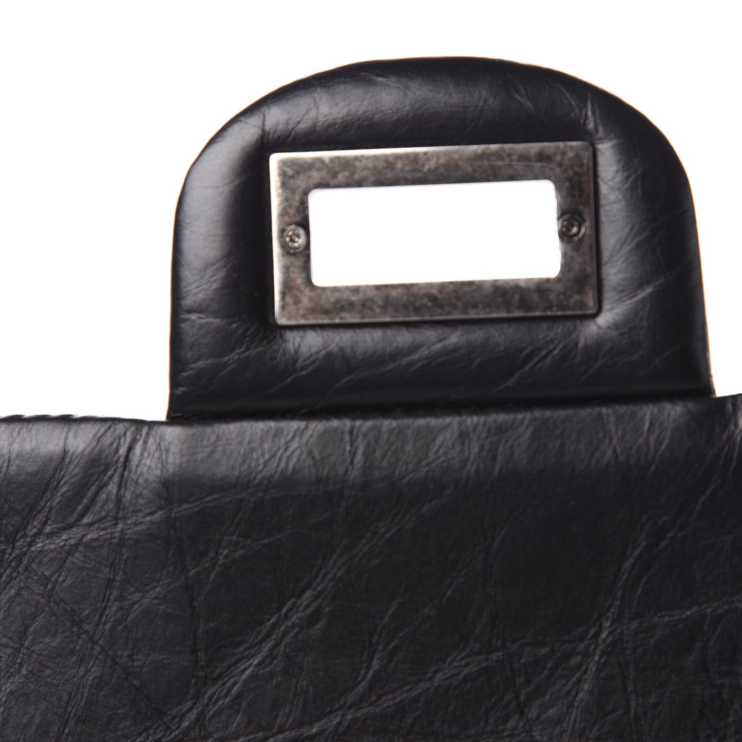 Aged Calfskin Quilted 2.55 Reissue 227 Flap Black