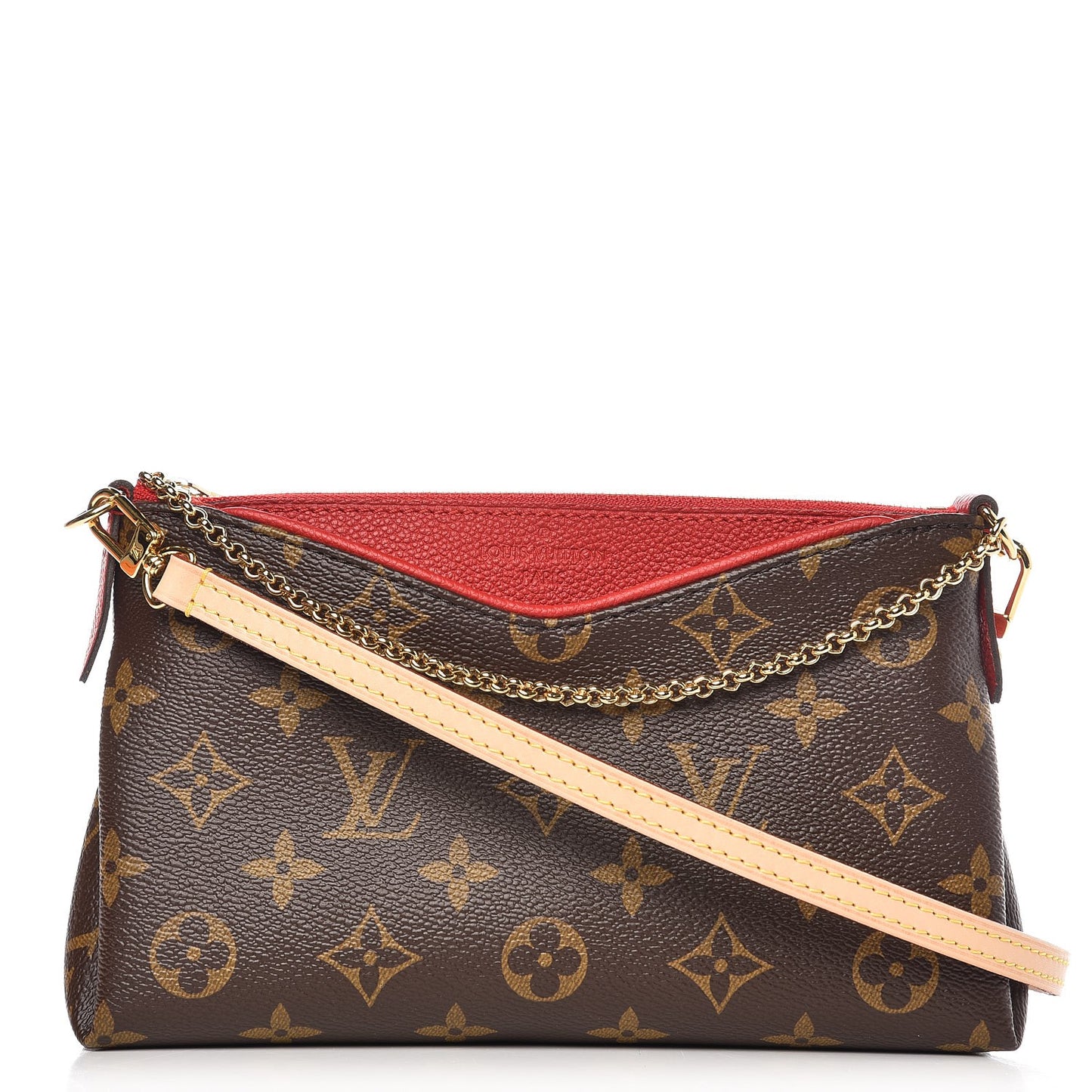 Monogram Pallas Clutch Cherry