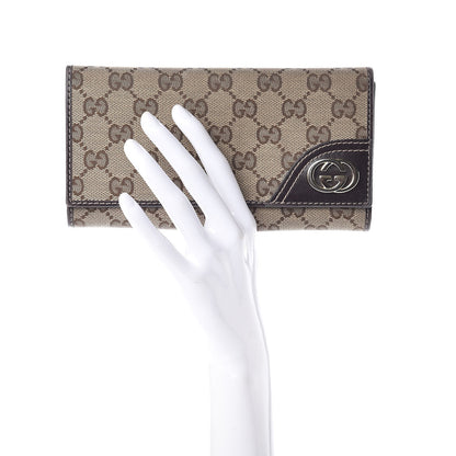 Gucci Monogram New Britt Continental Wallet Dark Brown 2 of 9