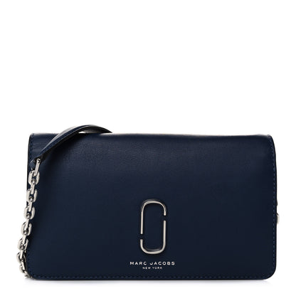 Marc Jacobs Calfskin Snapshot Wallet on Chain Blue 1 of 11