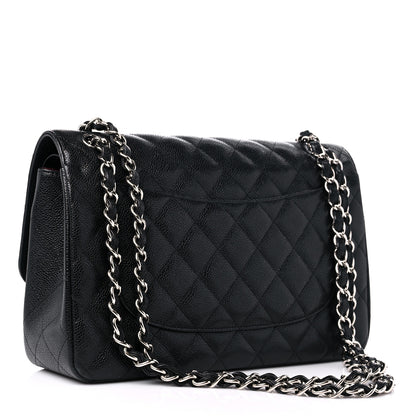 Chanel Caviar Quilted Jumbo Double Flap Black 3 of 15