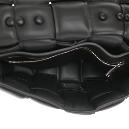 Bottega Veneta Lambskin Maxi Intreccio Padded Chain Cassette Crossbody Bag Black 5 of 9