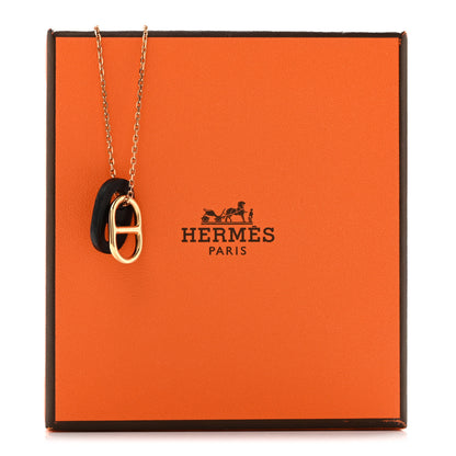 Hermes Swift O'Maillon Pendant Necklace Black 8 of 8