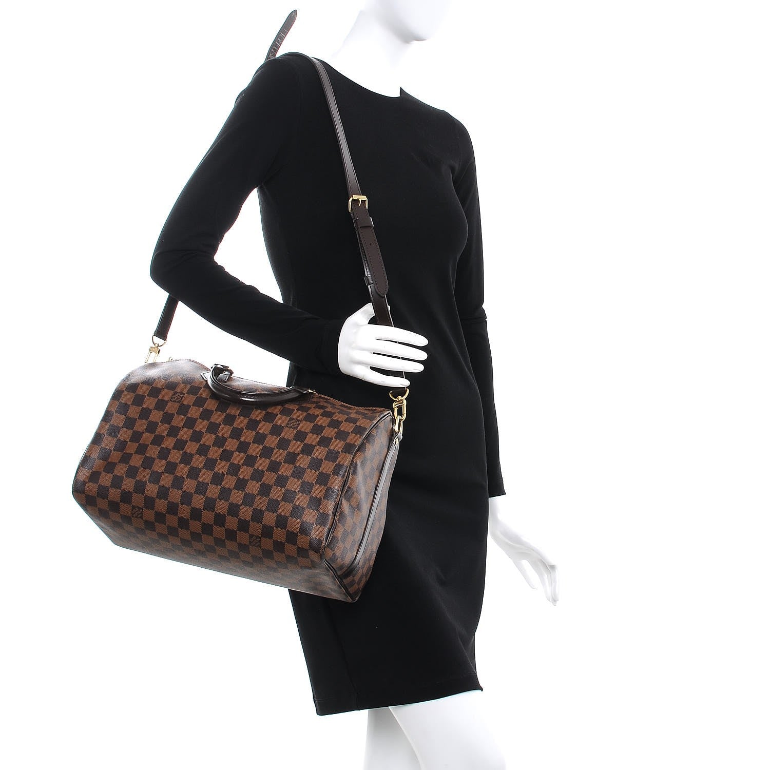 Louis Vuitton Damier Ebene Speedy Bandouliere 35 2 of 9