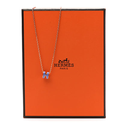 Hermes Rose Gold Mini Pop H Pendant Necklace Lilas 7 of 7