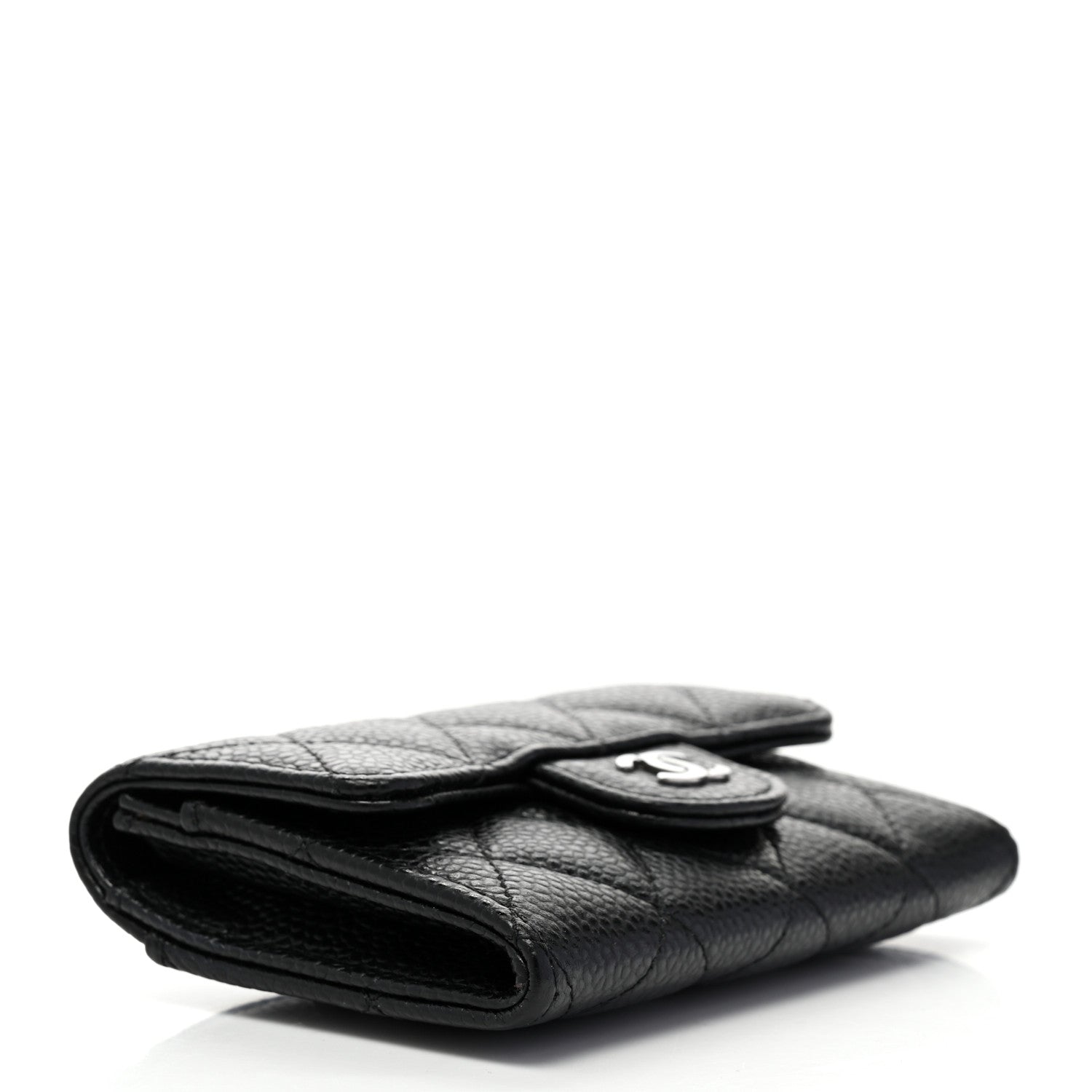Chanel Caviar Quilted Flap Card Holder Wallet Black 4 of 8