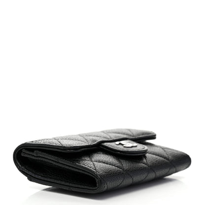 Chanel Caviar Quilted Flap Card Holder Wallet Black 4 of 8
