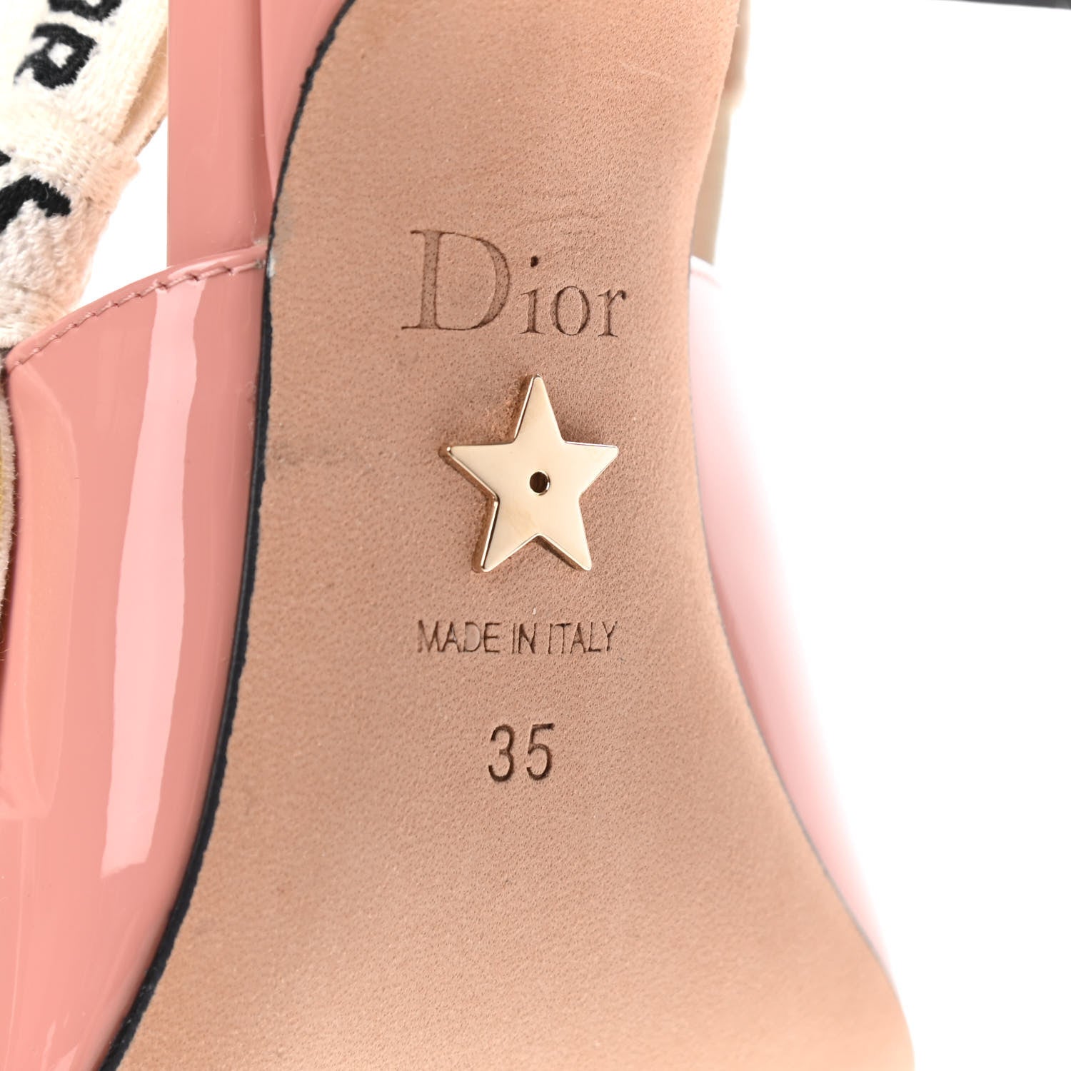 Christian Dior Patent Ribbon J'Adior Slingback 65mm Pumps 35 Pink 7 of 8