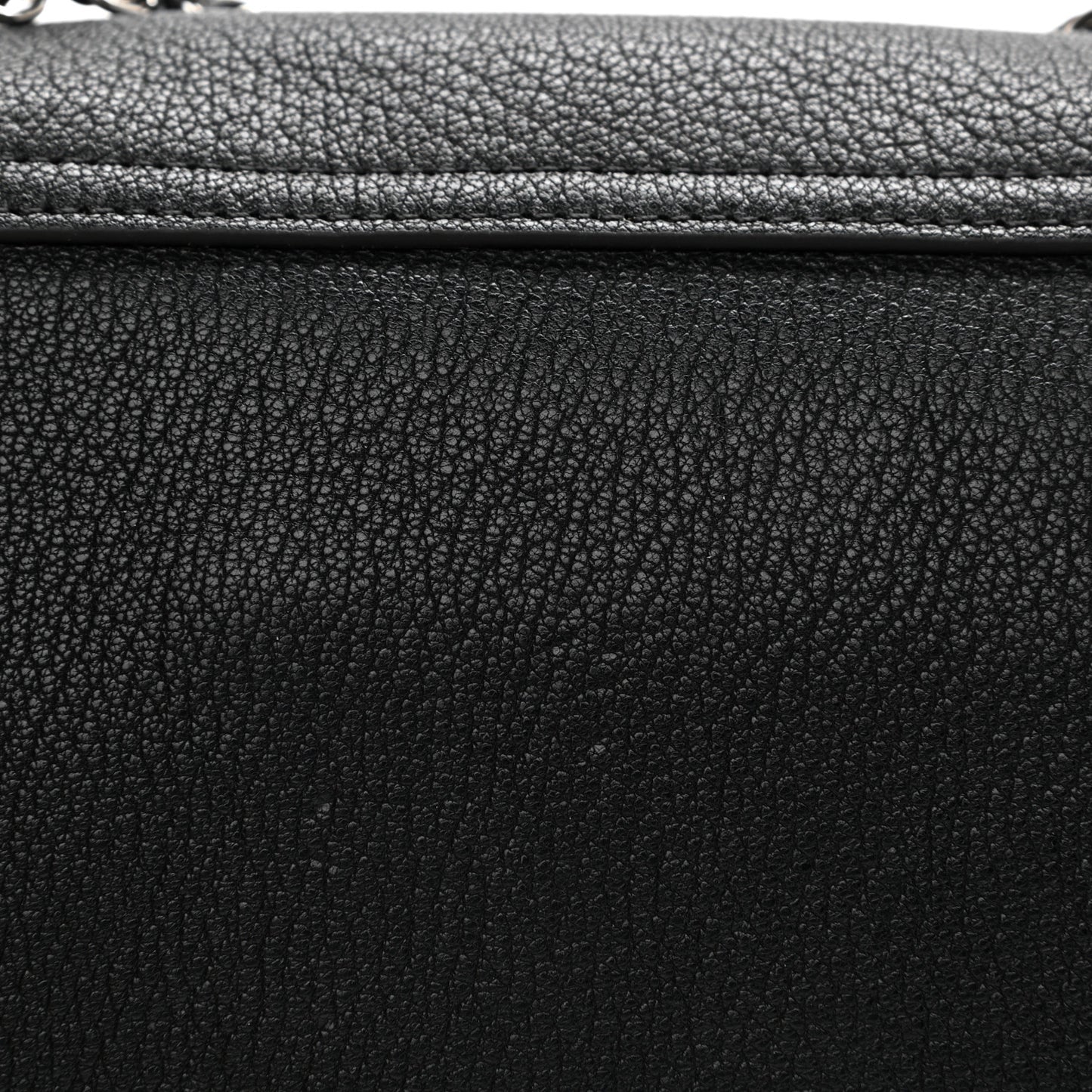Glossy Goatskin Small Lily Flap Black