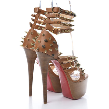 Christian Louboutin Calfskin Botticellita 160 Sandals 39 Brown 4 of 7