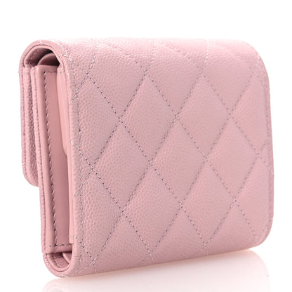 Chanel Caviar Quilted Textured CC Flap Card Holder Light Pink 3 of 13