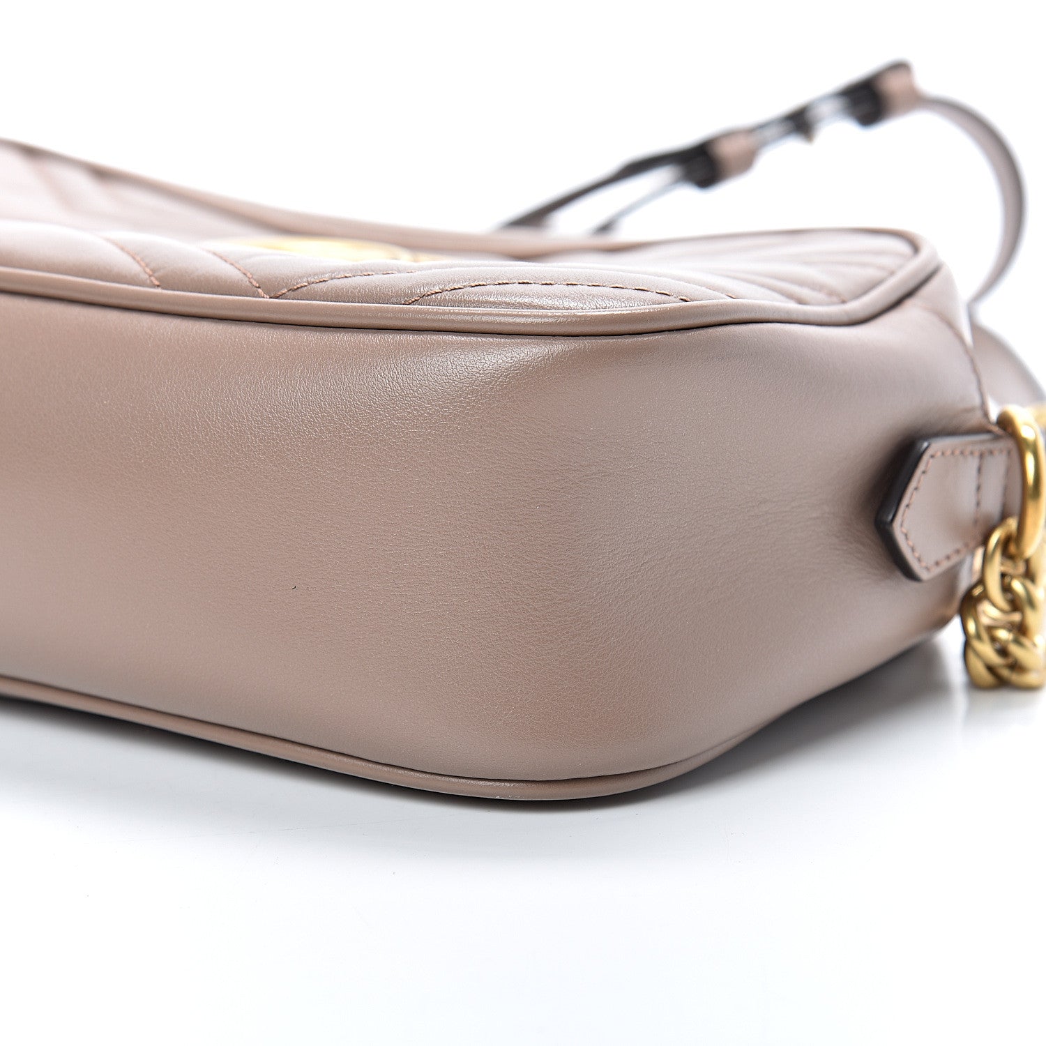 Gucci Calfskin Matelasse Small GG Marmont Chain Shoulder Bag Porcelain Rose 9 of 14
