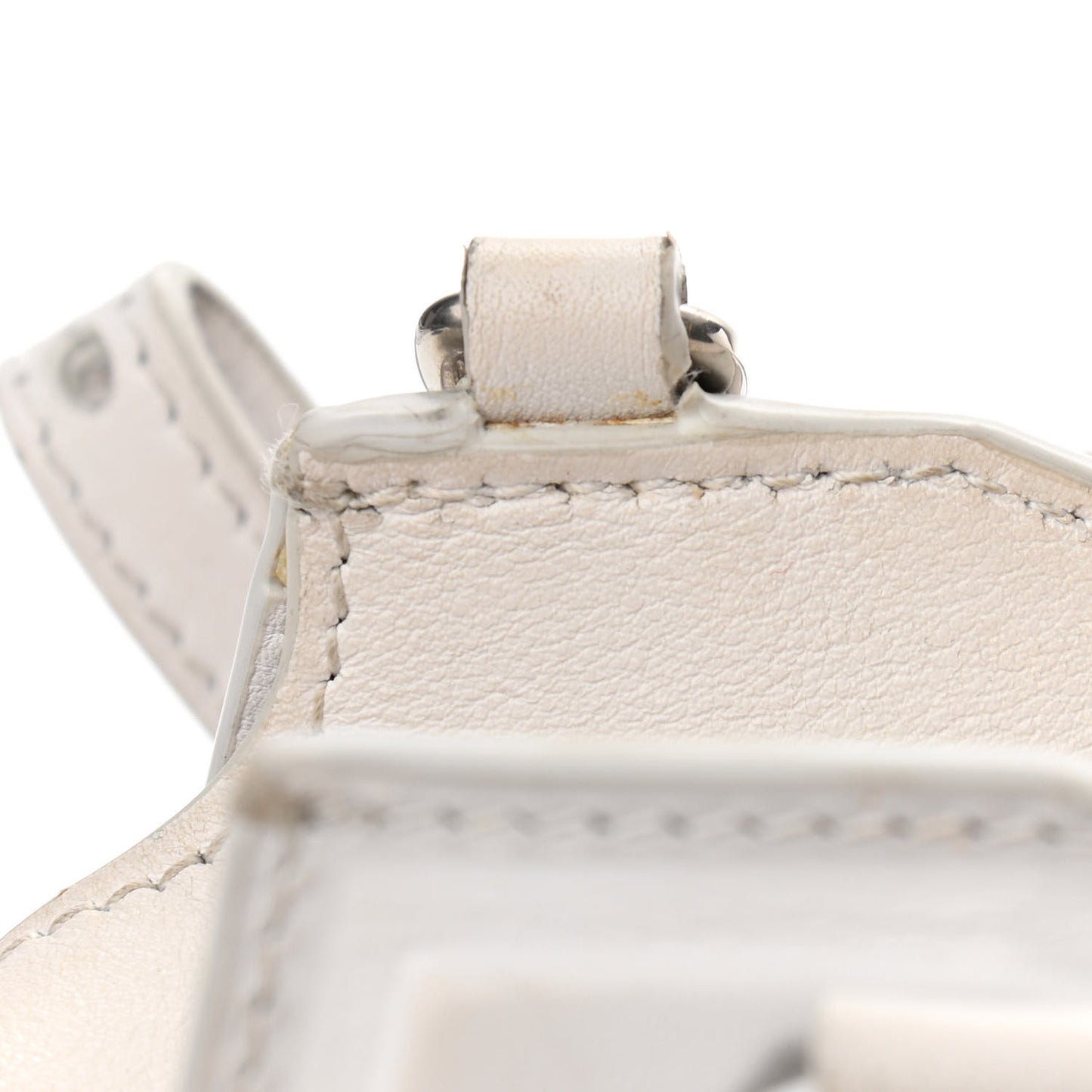 Cake Calfskin Tonal Hardware Mini Neo Classic City White