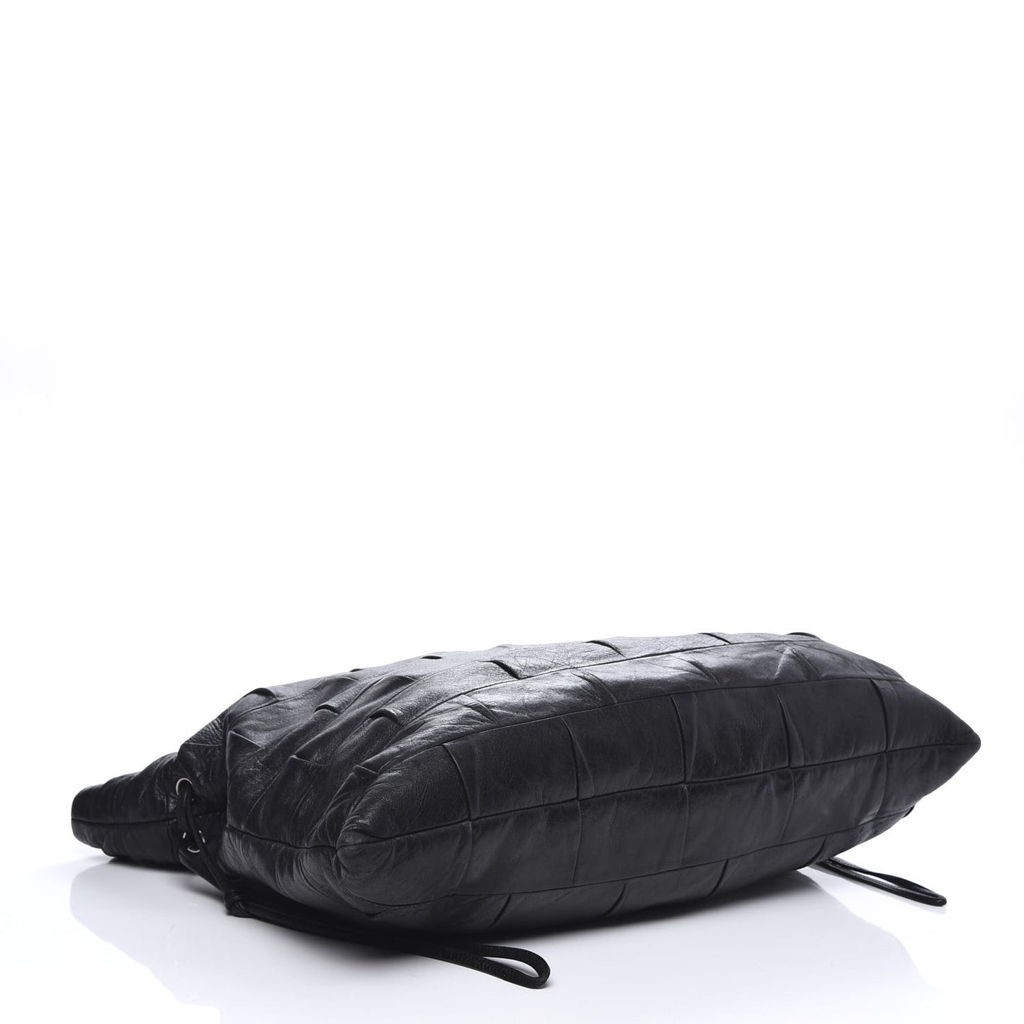 Lambskin Igloo Drawstring Tote Black