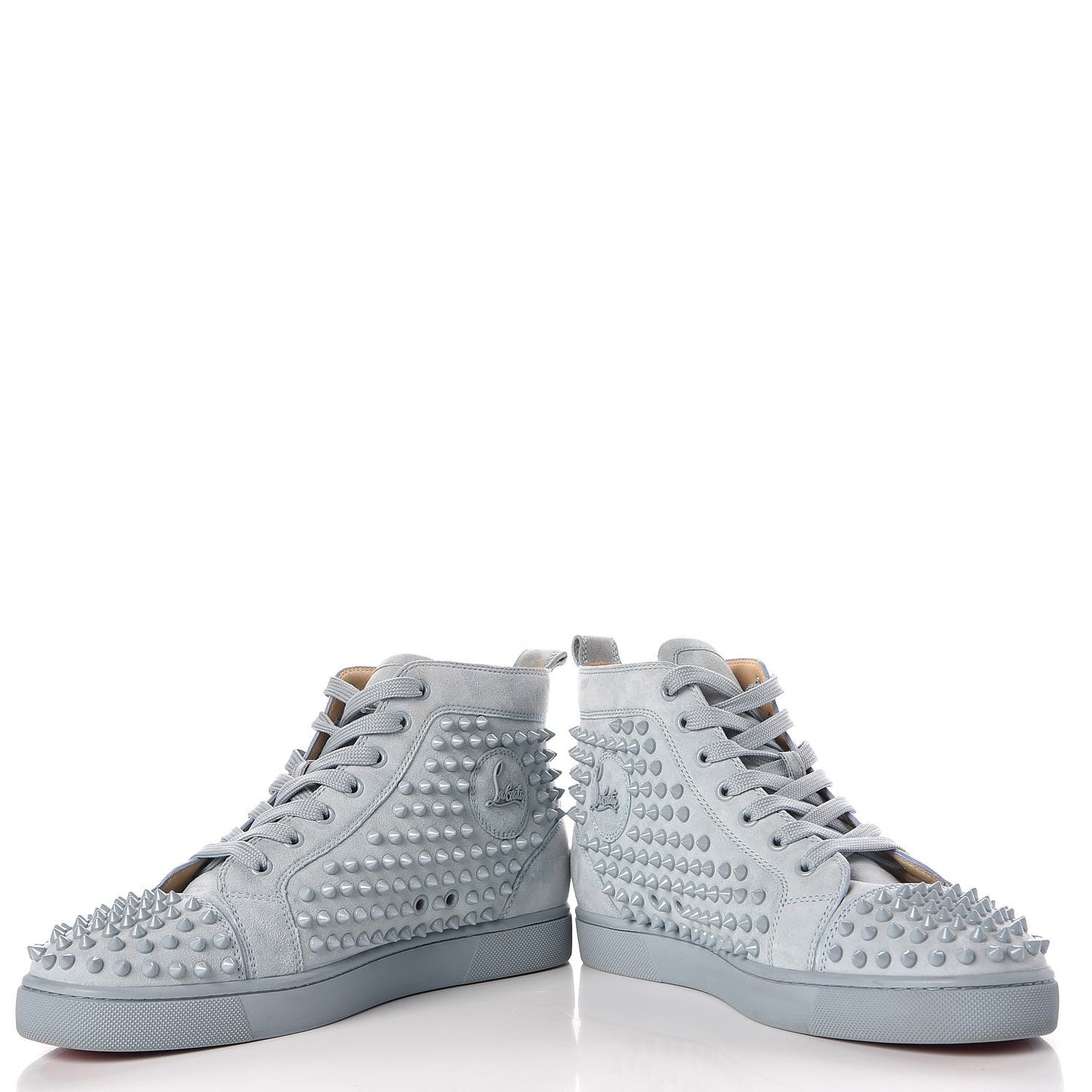 Mens Suede Louis Spikes Flat Sneakers 42.5 Blue
