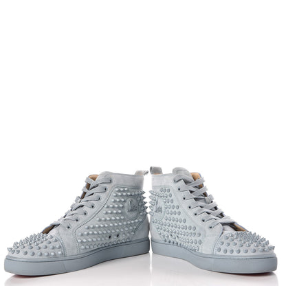 Christian Louboutin Mens Suede Louis Spikes Flat Sneakers 42.5 Blue 5 of 13