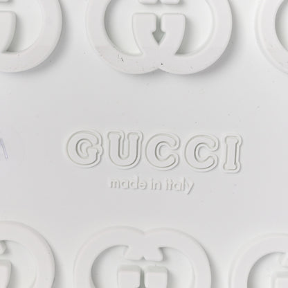 Gucci Soft Rubber Horsebit Touch Womens Strapped Sandals 41 Great White 8 of 9