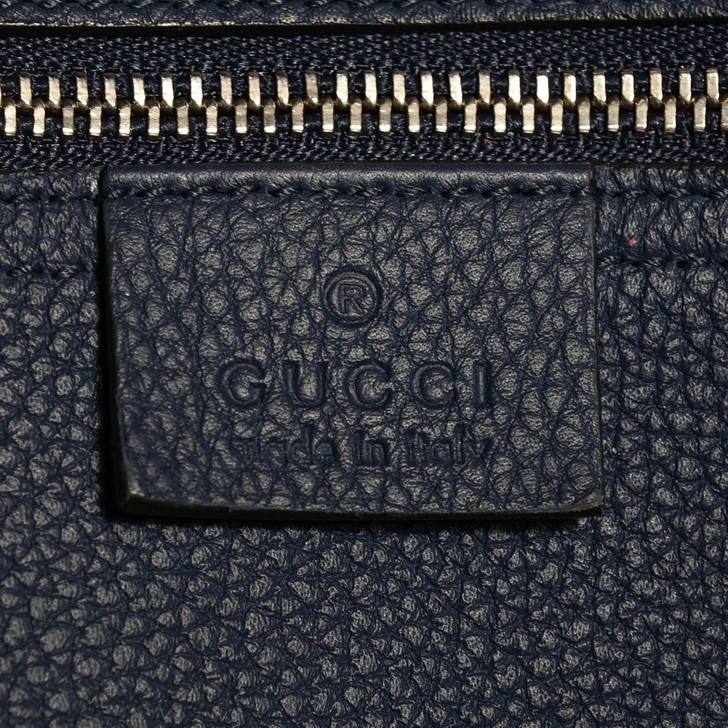 Gucci Soft Calfskin Medium Jackie Top Handle Bag Classic Blue Marine 6 of 7