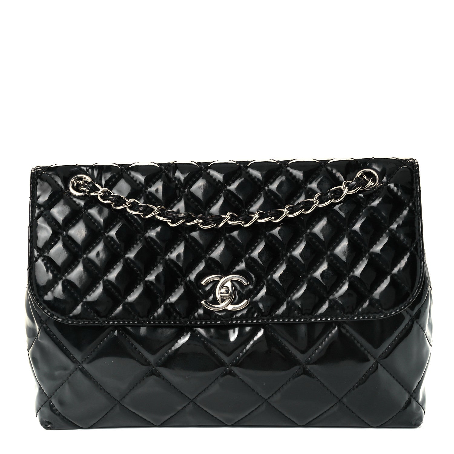 Chanel Vinyl Quilted In the Business Flap Bag Black 1 of 14