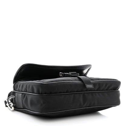 Prada Re-Nylon Saffiano Pocket Single Snap Buckle Shoulder Bag Black 4 of 13