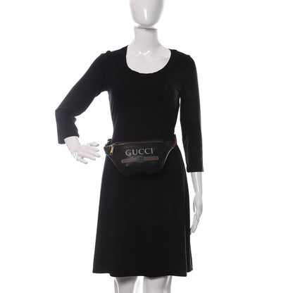 Gucci Grained Calfskin Small Logo Belt Bag Black 2 of 11