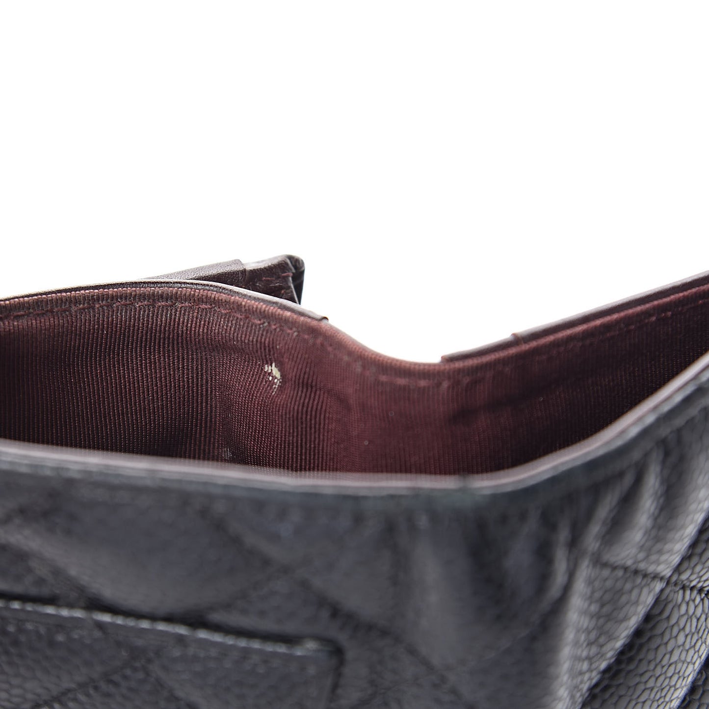 Caviar Quilted Yen Wallet Black