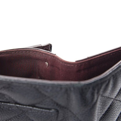 Chanel Caviar Quilted Yen Wallet Black 10 of 12