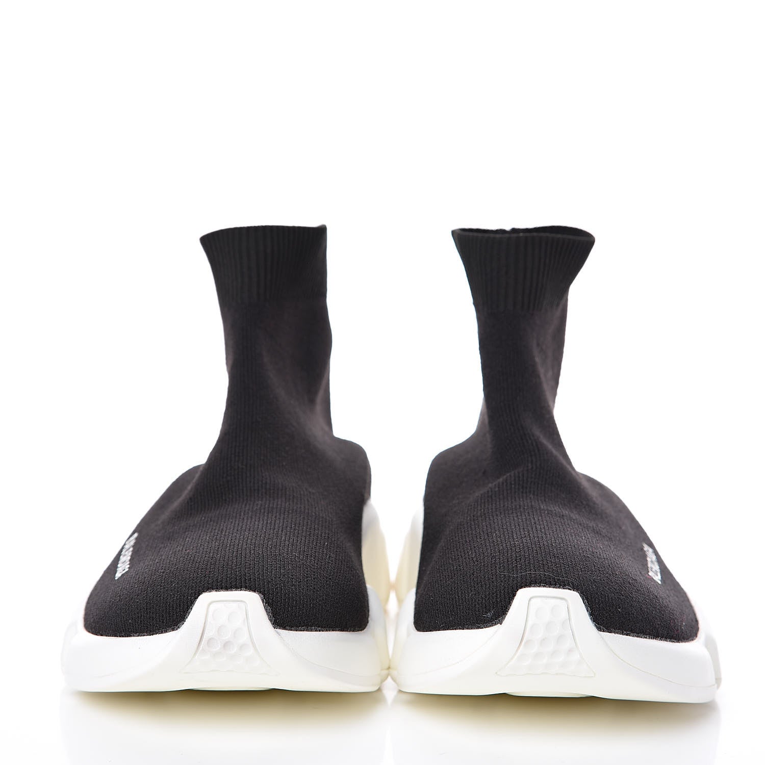 Balenciaga Neoprene Knit Womens Speed Sneakers 38 Black White 2 of 8