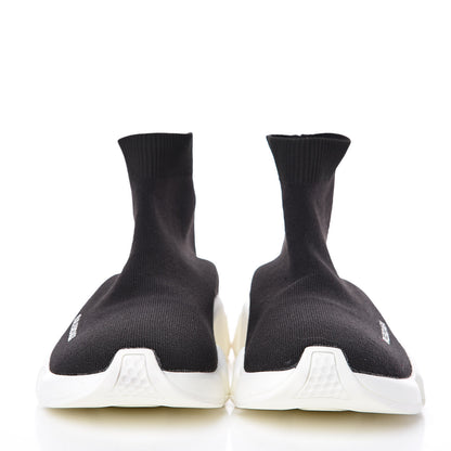 Balenciaga Neoprene Knit Womens Speed Sneakers 38 Black White 2 of 8