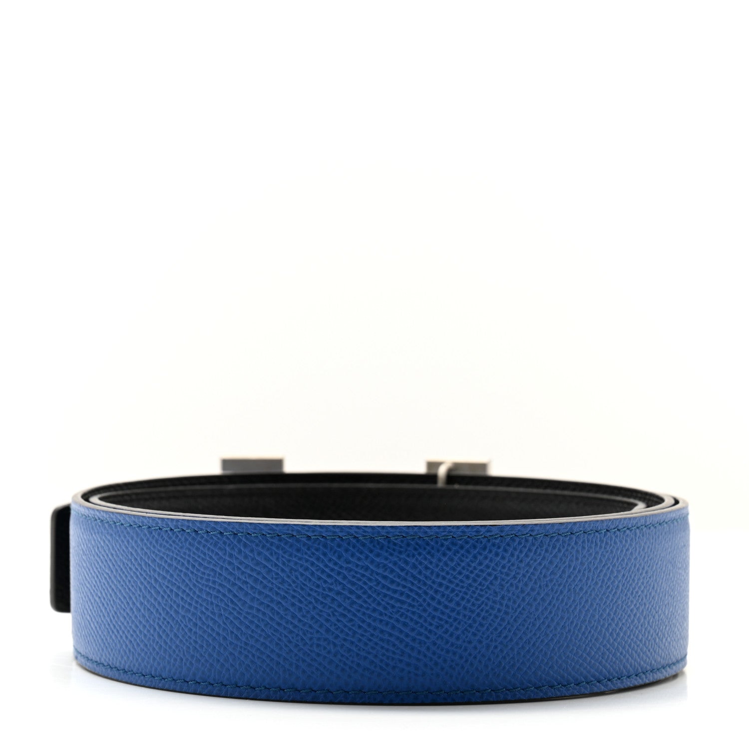 Hermes Epsom 38mm Constance H Belt 95 38 Black Bleu Zellige