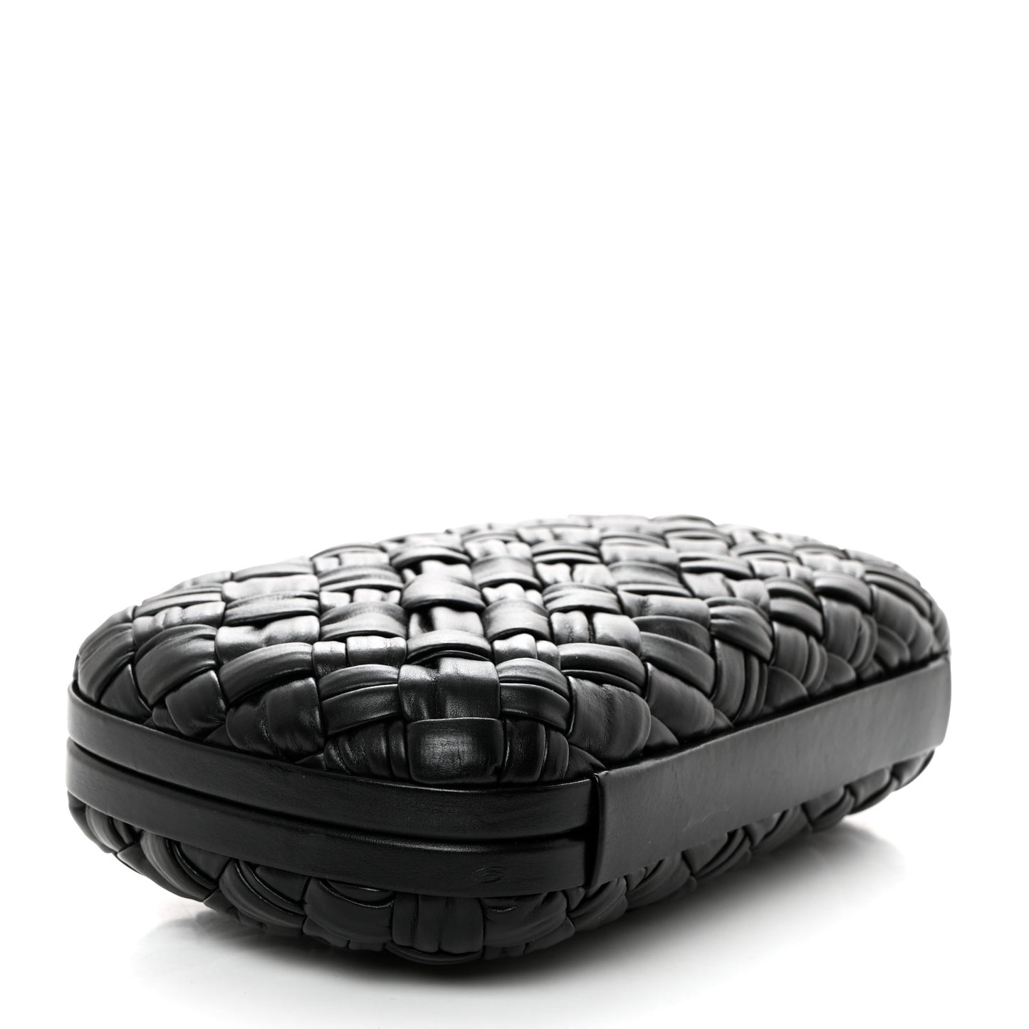 Nappa Intrecciato Knot Clutch Black