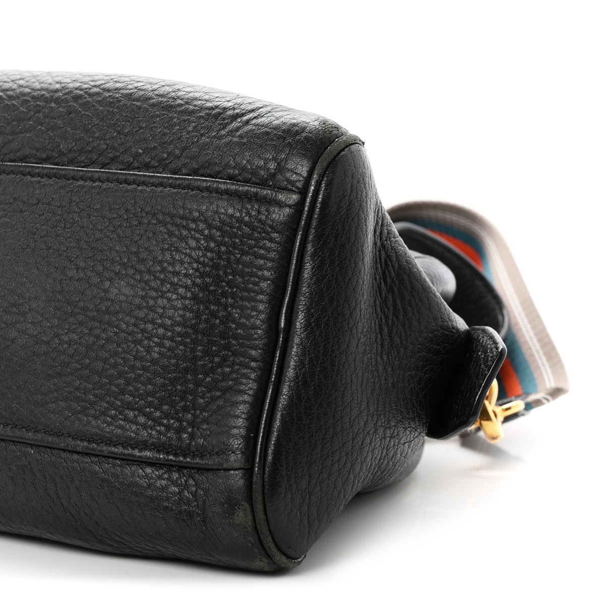Prada Cervo Deerskin Tote Black 10 of 11