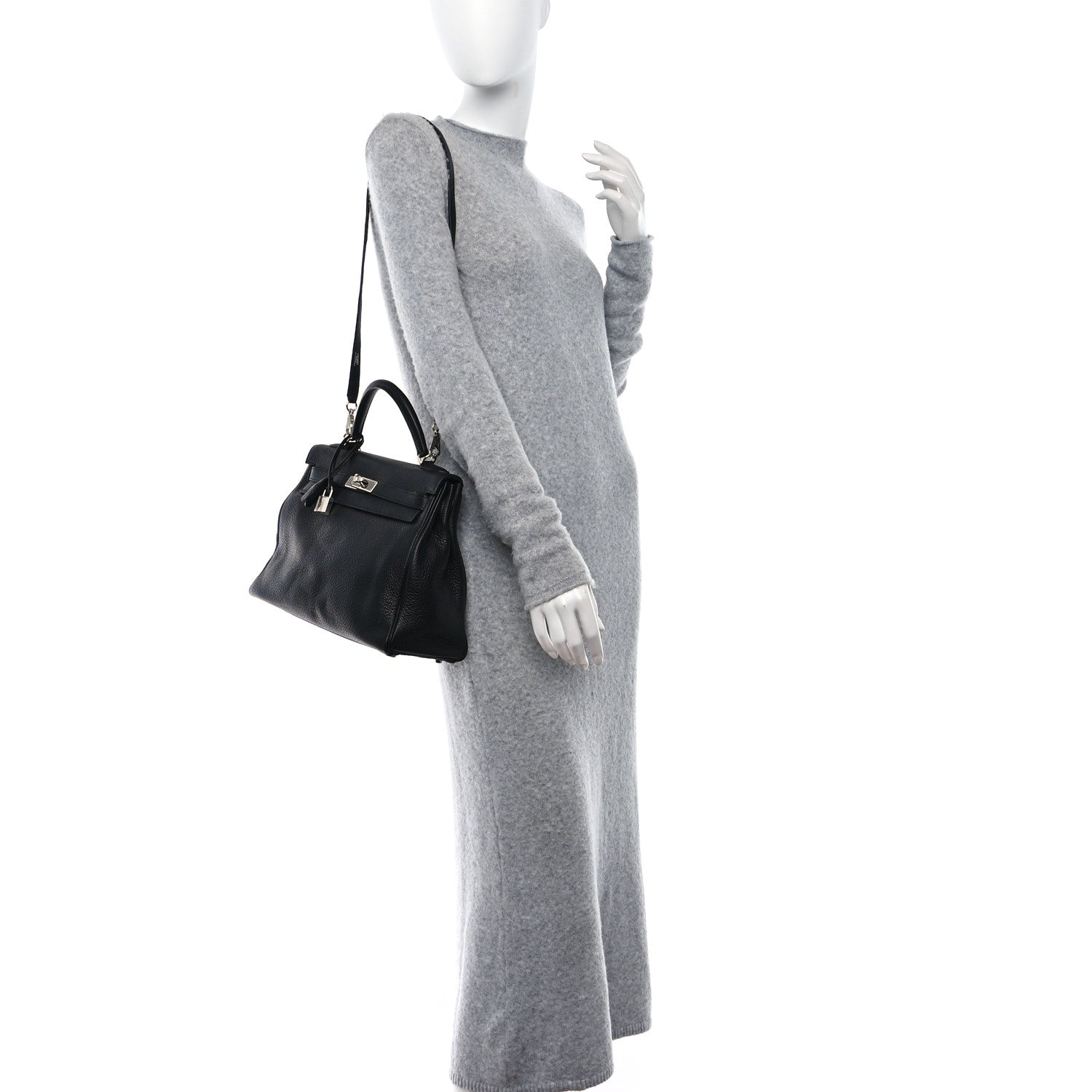 Hermes Taurillon Clemence Kelly Retourne 32 Black 2 of 9