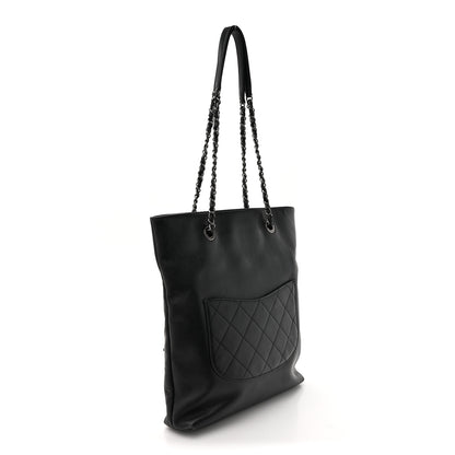 Chanel Calfskin Chain 20s Signature Tote Black 3 of 15