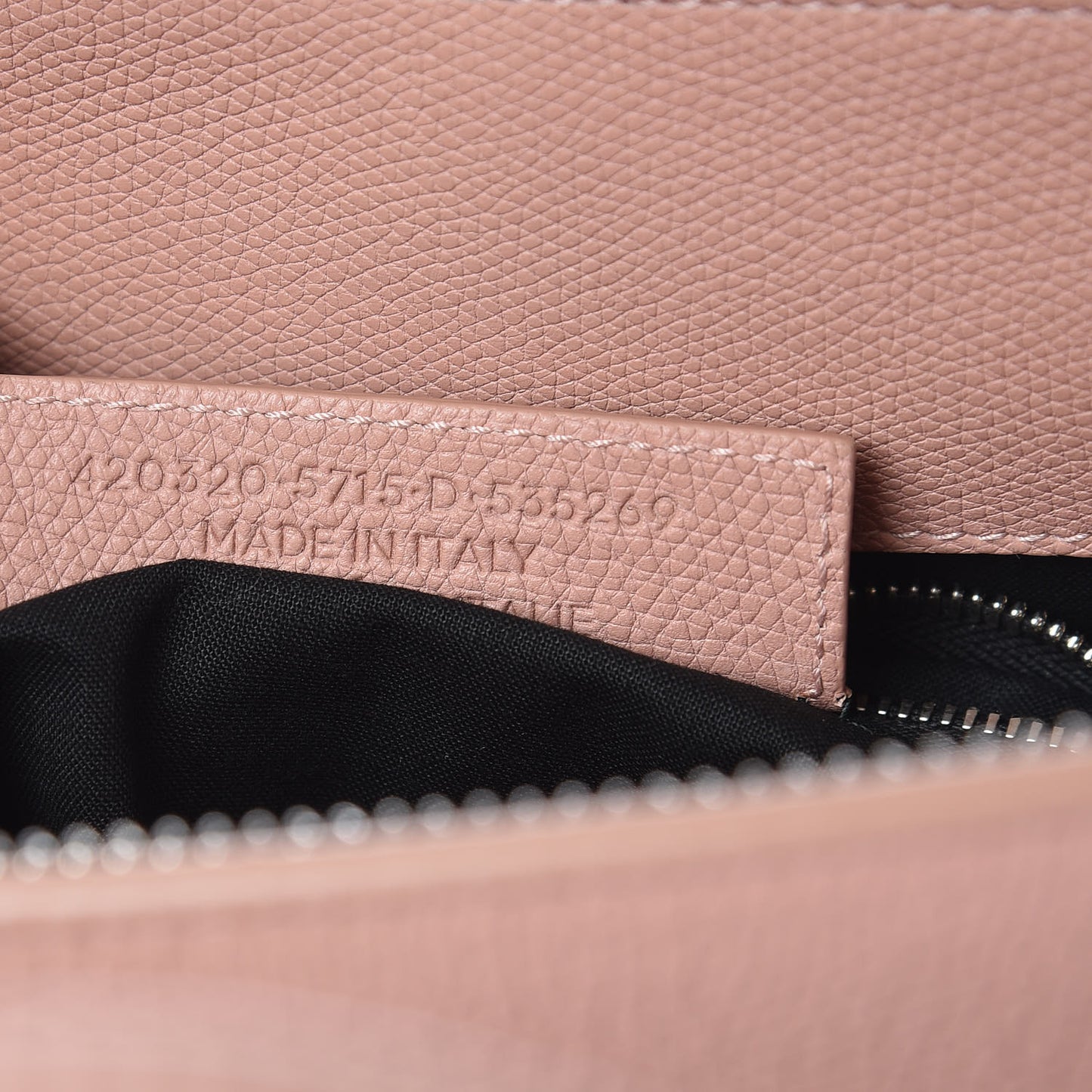 Grained Calfskin Plate Medium Portfolio Vieux Rose