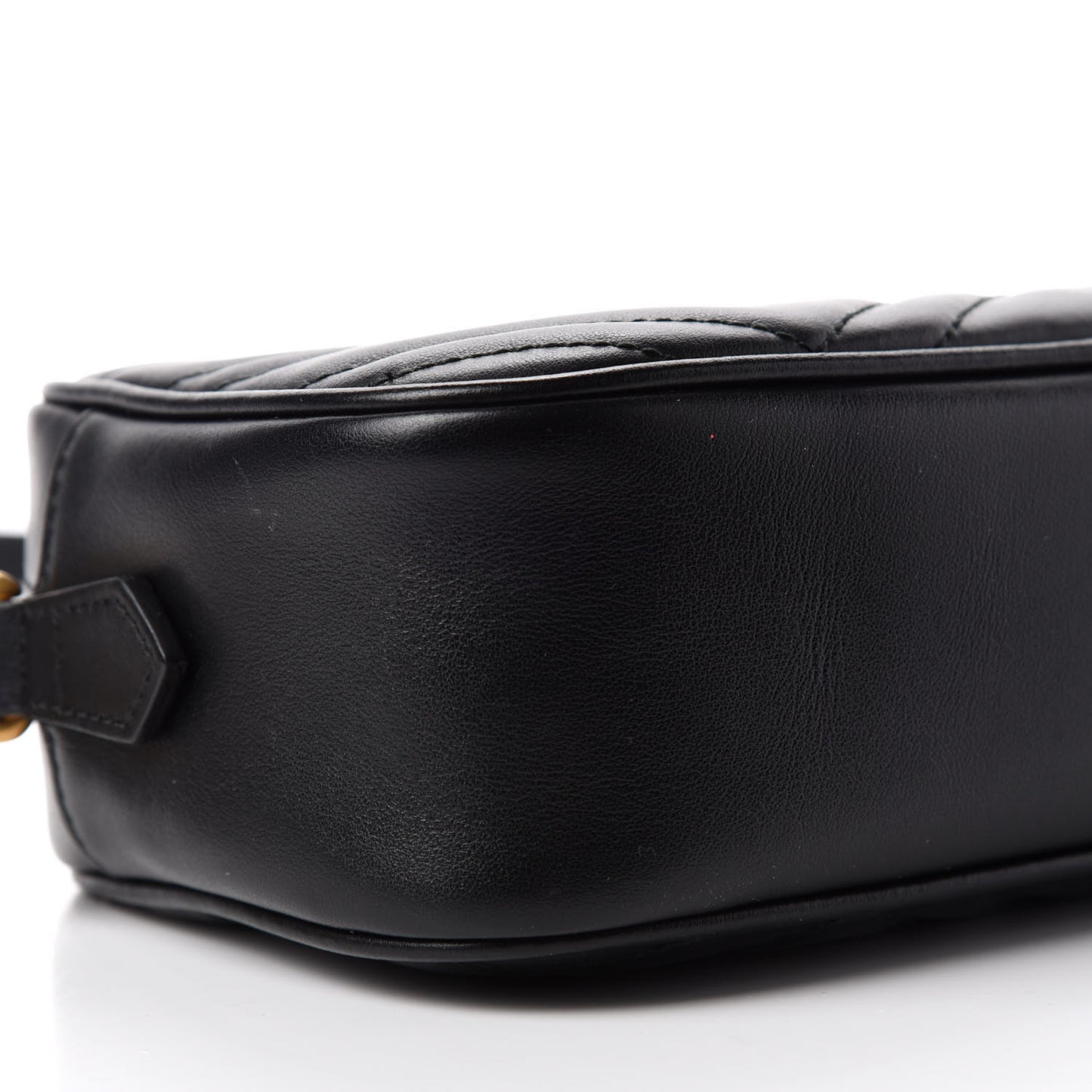 Calfskin Matelasse Small GG Marmont Chain Shoulder Bag Black