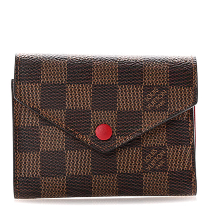 Louis Vuitton Damier Ebene Victorine Wallet Cherry 1 of 12
