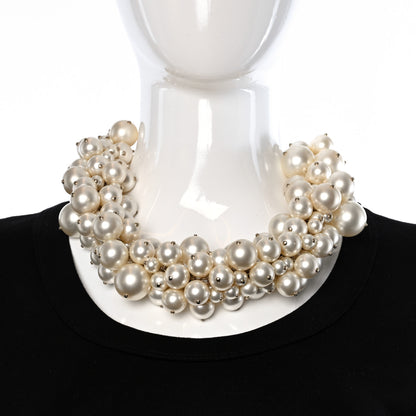 Chanel Pearl Choker Necklace Gold 3 of 4