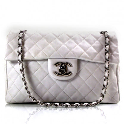 Chanel Caviar Jumbo Flap White 1 of 11